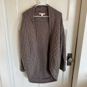 The Cashmere Project taupe gray cocoon cardigan size large